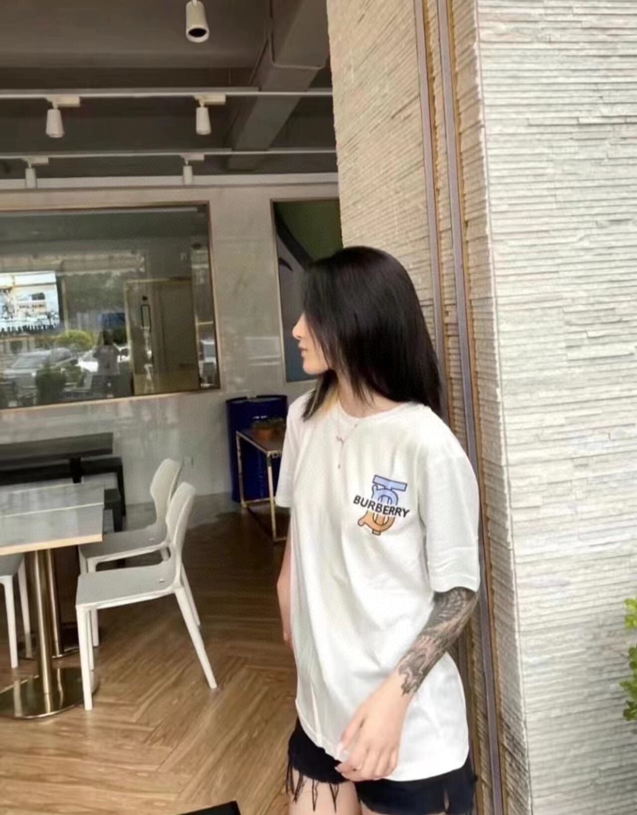 B**rry monogram t-shirt - white